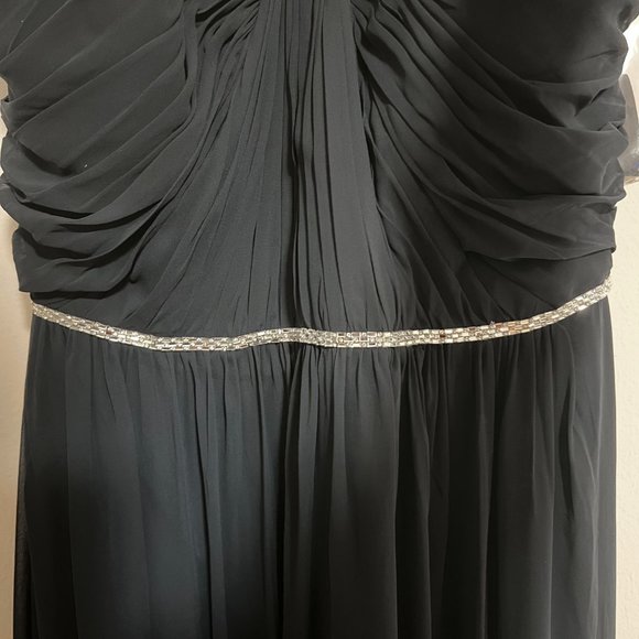 HP π NWT Jenny Packham Midnight Dress Sleeveless Rhinestone Accent - Picture 3 of 6